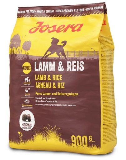 JOSERA Lamb & Rice hrana uscata caini adulti, miel si orez 900g