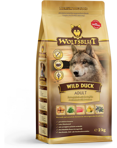 WOLFSBLUT Wild Duck Senior hrana uscata pentru caini batrani 12,5 kg rata si cartofi