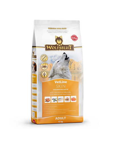 WOLFSBLUT VetLine Skin & Coat Hrana piele si blana pentru caini 12 kg