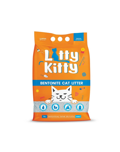 LITTY KITTY Nisip pisici din bentonita, fara miros 5 l (4 kg)