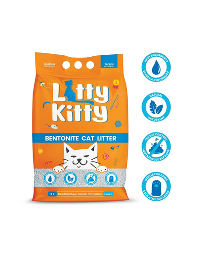 LITTY KITTY Nisip pisici din bentonita, fara miros 5 l (4 kg)