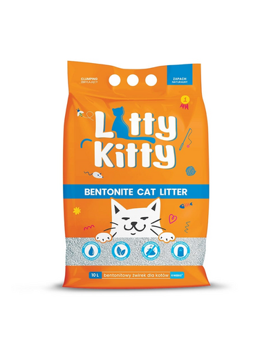 LITTY KITTY Asternut litiera pisica, bentonita fara miros 10 l (8 kg)