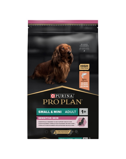 PURINA Pro Plan Small&Mini Adult Sensitive Skin hrana uscati caini adulti talie mica cu piele sensibila, cu somon 7 kg