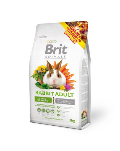 BRIT ANIMALS Rabbit Adult Complete 3kg hrana iepuri adulti