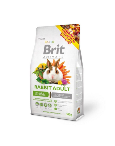 BRIT ANIMALS Rabbit Adult Complete 300g hrana pentru iepuri adulti