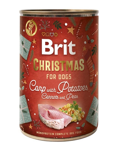 BRIT Mono Protein Christmas Dinner Karp hrana umeda caini 400 g