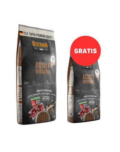 BELCANDO Adult Iberico & Rice M-XL 12.5 kg hrana caini de talie medie si mare + hrana 1kg GRATIS