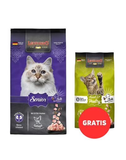 LEONARDO Senior hrana pisici senior 7,5 kg + hrana 300g GRATIS