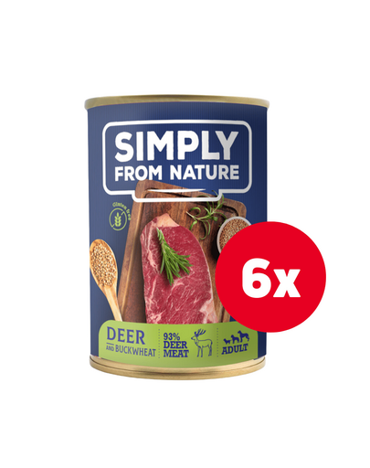 SIMPLY FROM NATURE hrana umeda caini conserva 6 x 400 g vanat si hrisca