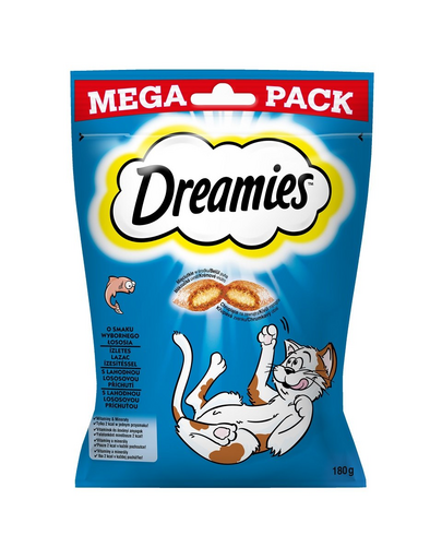 DREAMIES Mega Pack 4x180g recompensa pisici, cu aroma somon