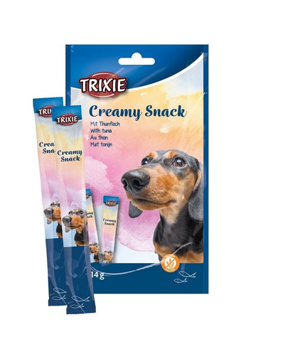 TRIXIE Creamy Snack cremos pentru caini 5 x 14 g cu ton