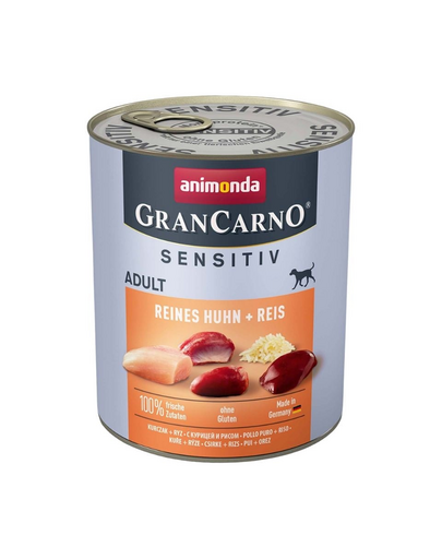 ANIMONDA GranCarno Sensitiv Pure Chicken&Rice 800 g caini sensibili, pui cu orez