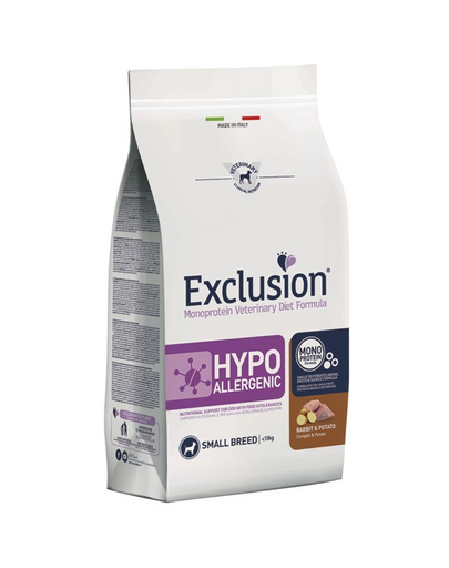 EXCLUSION Hypoallergenic Small Breeds cu iepure pentru caini rase mici 2 kg