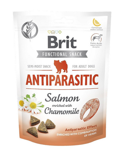 BRIT Care Dog Functional Snack Antiparasitic 150g recompensa antiparazitara cu somon