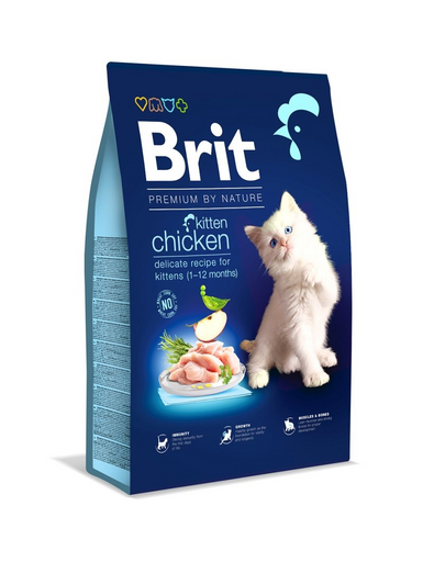 BRIT Cat Premium by Nature Kitten chicken Hrana uscata pentru pisoi sau pisici gestante, cu pui 8 kg