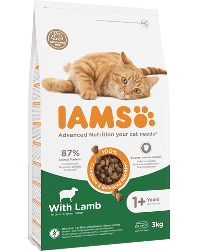 IAMS for Vitality pentru pisici adulte, cu miel 3 kg