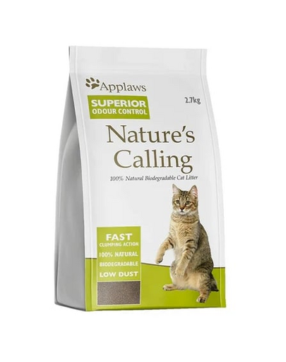 APPLAWS Nature\'s Calling Cat Litter 2.7 kg nisip natural pentru pisici