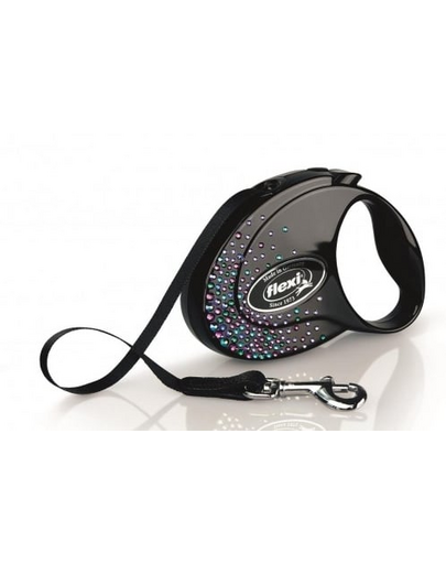 FLEXI Glam Splash Mystic S Lesa caine cu banda 3m negru decorat cristale Swarovski