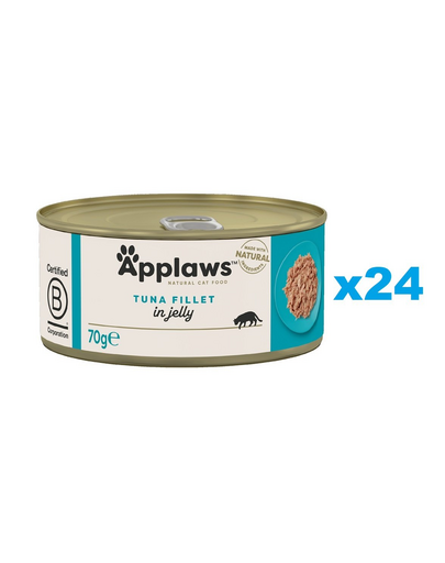 APPLAWS Cat Adult Tuna Fillet in Jelly Mancare umeda pentru pisici, cu ton in aspic 24x70g