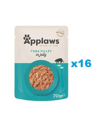 APPLAWS Cat Adult Pouch Tuna in Jelly Pachet plicuri pisica, cu ton in aspic 16x70 g