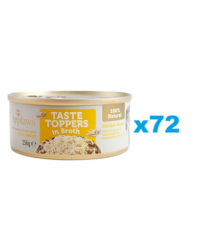 APPLAWS Taste Toppers Mancare umeda pentru caini, cu piept de pui in sos 72x156 g