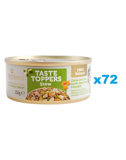 APPLAWS Taste Troppers Set hrana umeda pentru caini, tocana cu pui, miel si morcovi 72x156 g