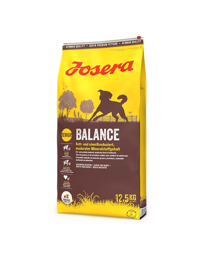 JOSERA Balance 12,5kg hrana caini batrani sau putin activi + 1 x Denties & Meat Lovers GRATIS