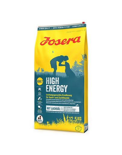 JOSERA High Energy 12,5kg hrana pentru caini sportivi adulti + 1 x Denties & Meat Lovers GRATIS