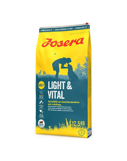 JOSERA Light&Vital 12,5kg hrana caini pentru reducerea greutatii + 1 x Denties & Meat Lovers GRATIS