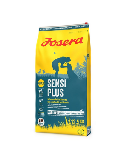 JOSERA SensiPlus 12,5kg hrana caini cu sistem digestiv sensibil + 1 x Denties & Meat Lovers GRATIS