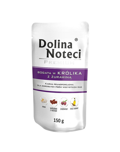 DOLINA NOTECI Premium bogată în iepure și afine 150g