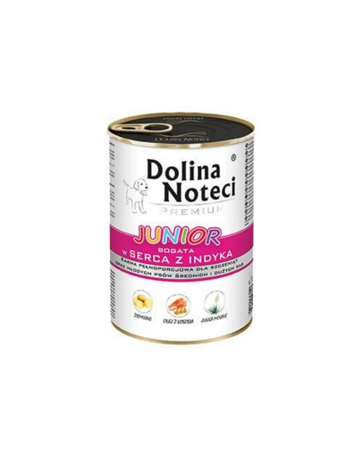 DOLINA NOTECI Premium Junior bogat în inimi de curcan 400 gr