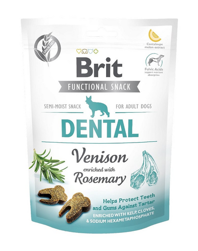 BRIT Care Dog Functional Snack Dental, vânat și rozmarin 150 g