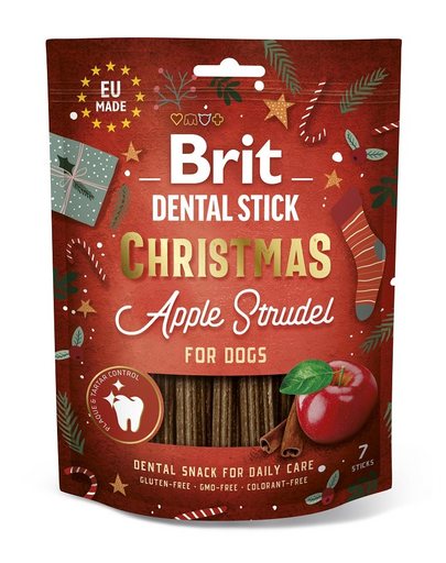 BRIT Christmas Dog Dental Snack 250 g recompensa festiva pentru caini