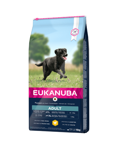 EUKANUBA Active Adult Large Breed bogat in pui proaspat 15kg