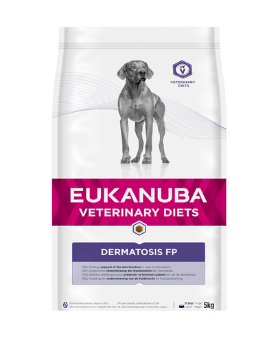 EUKANUBA Veterinary Diets Dermatosis Hrana uscata caini adulti cu sensibilitati, fp dieta veterinara 5 kg