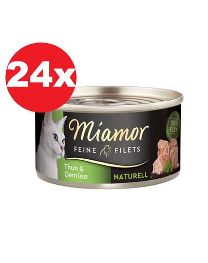 MIAMOR Feine Filets Naturell Tuna&Vegetables 24x80g ton si legume in sos propriu