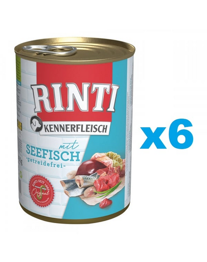 RINTI Kennerfleisch Sea Fish peste marin 6x400 g hrana caini