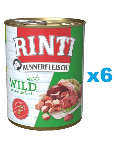 RINTI Kennerfleisch Game cu vanat 6x400 g hrana caine