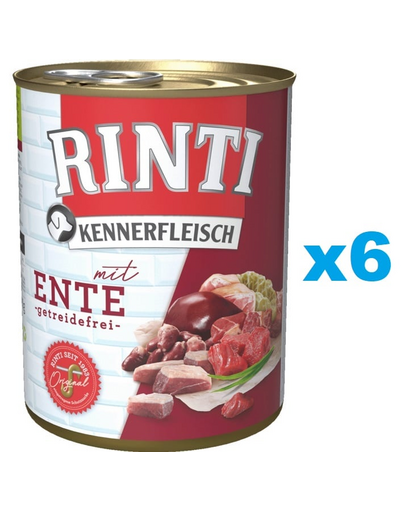 RINTI Kennerfleisch Duck cu rata 6x400 g conserve hrana caini