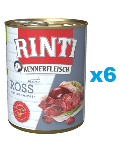 RINTI Kennerfleisch Horse carne de cal 6x400 g hrana caine