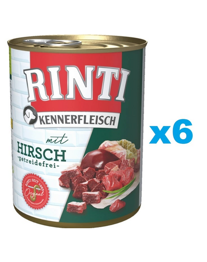 RINTI Kennerfleisch Venison hrana caine adult 6x800 g vanat