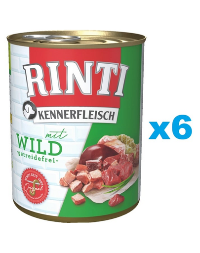 RINTI Kennerfleisch Game vanat 6x800 g conserva hrana