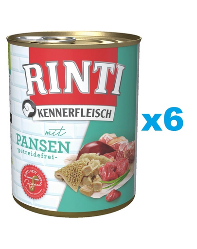 RINTI Kennerfleisch Rumen conserva hrana caine adult 6x800 g cu rumen