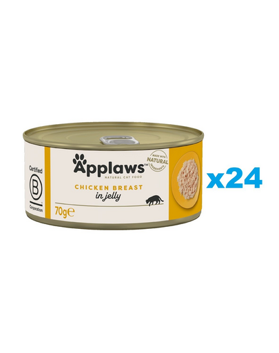 APPLAWS Kitten Chicken Breast 24x70 g hrana cu pui in aspic, pentru pisoi