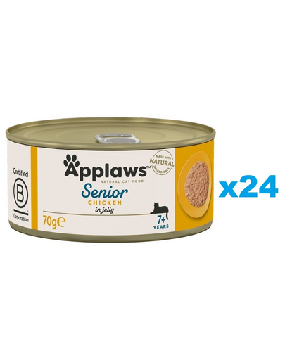 APPLAWS Cat Senior Chicken in Jelly Conserve mancare pisica senioara, cu pui in aspic 24x70 g