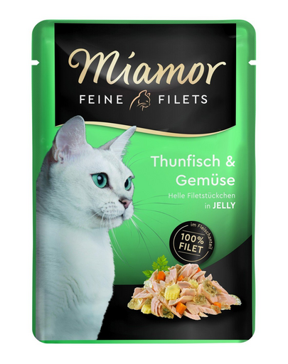 MIAMOR Feine Filets hrana umeda, ton si legume in aspic 12x100 g