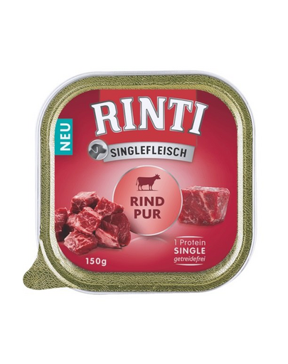 RINTI Singlefleisch Beef conserve cu vita, pentru caini 20x150g