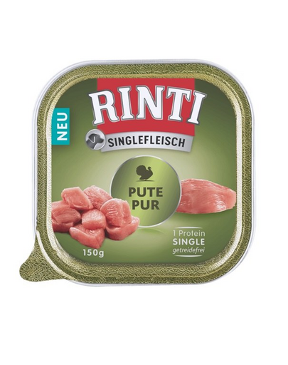 RINTI Singlefleisch Turkey hrana caine 10x150g curcan