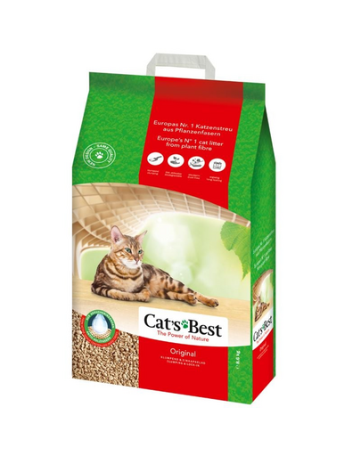 JRS Cat\'s Best Eco Plus Asternut natural din lemn pentru litiera 20 L